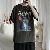 Men T-Shirts Loose Printed Half Sleeve