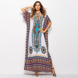 Gypsy Style Dresses plus Size Printed Casual Fashion Robe Beach Dress