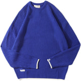 Man Fall Pure Color Simple Casual Round Neck Sweater Sweater