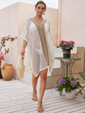 Coachella Music Festival Outfits Women's Sun Protection Coat Loose V-neck Pullover