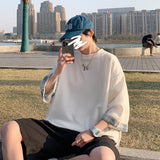 Men's Pants Summer Casual Loose Short Sleeves round Neck T-shirt