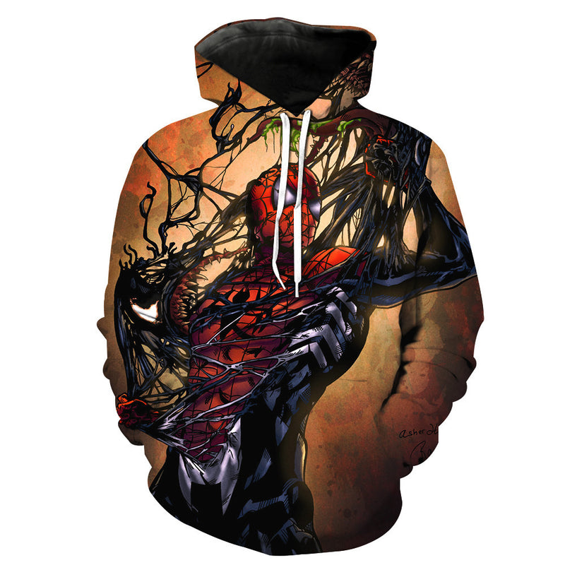 Anime Hoddies Venom 3D Digital Hooded Pullover