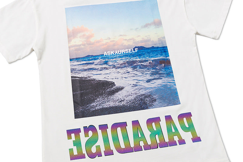 Askyurself T Shirt Fog California HAILANG Photo High Street Reflective Distressed