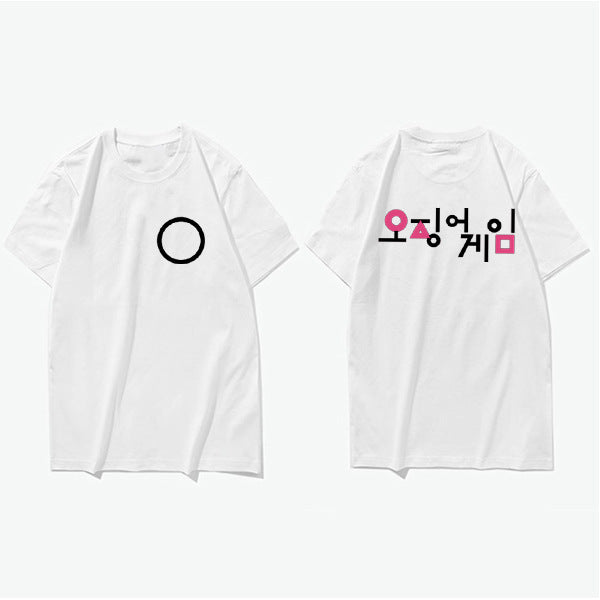 Squid Game Costume Casual Printed Men's and Women's Short Sleeve T-shirt