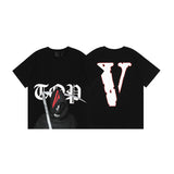 Vlone T Shirt Large V Short Sleeve High Street Men And Women Couple Half Sleeve