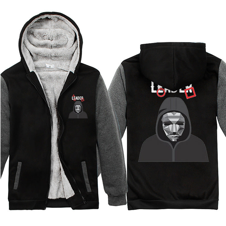 Squid Game Costume Couple Hoodie Casual Thickened Zipper Sweater