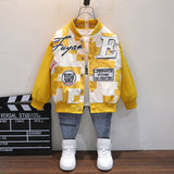 Toddler Boys Jackets Boys' Coat Handsome Baseball Uniform Spring And Autumn