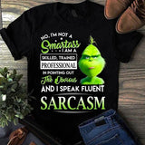 Men and Women Grinch Shirt Christmas Grinch Printed Short Sleeve round Neck T-shirt