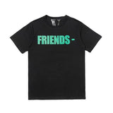 Vlone Printed Loose Hip Hop Shortsleeved Tshirt Hip Hop Men And Women