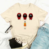 Squid Game Costume Creative Casual Short-Sleeved T-shirt