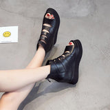 Platform Heels for Women Summer Peep Toe Hollow Sandals
