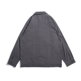 Man Fall Outfis Autumn Men's Tooling Lapel Button Cardigan Top Simple Baggy Casual Jacket