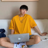 Men T-Shirts Loose Half-Sleeve Top