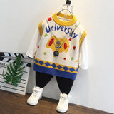 Toddler Boys Jackets Boy's Waistcoat Knitted Children's Autumn Models Sweater