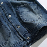 Men Denim Jackets Workwear Denim Jacket Japanese-Style Retro Loose Cardigan