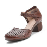 Highway Flat Sandals Summer Breathable Hollow Out Hole Sandals Women