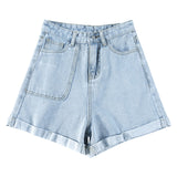 High Waisted Shorts Denim Shorts Women's Summer Wide Leg Hot Pants