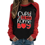 Valentine's Day T Shirts Couples Loose Long Sleeve T-shirt
