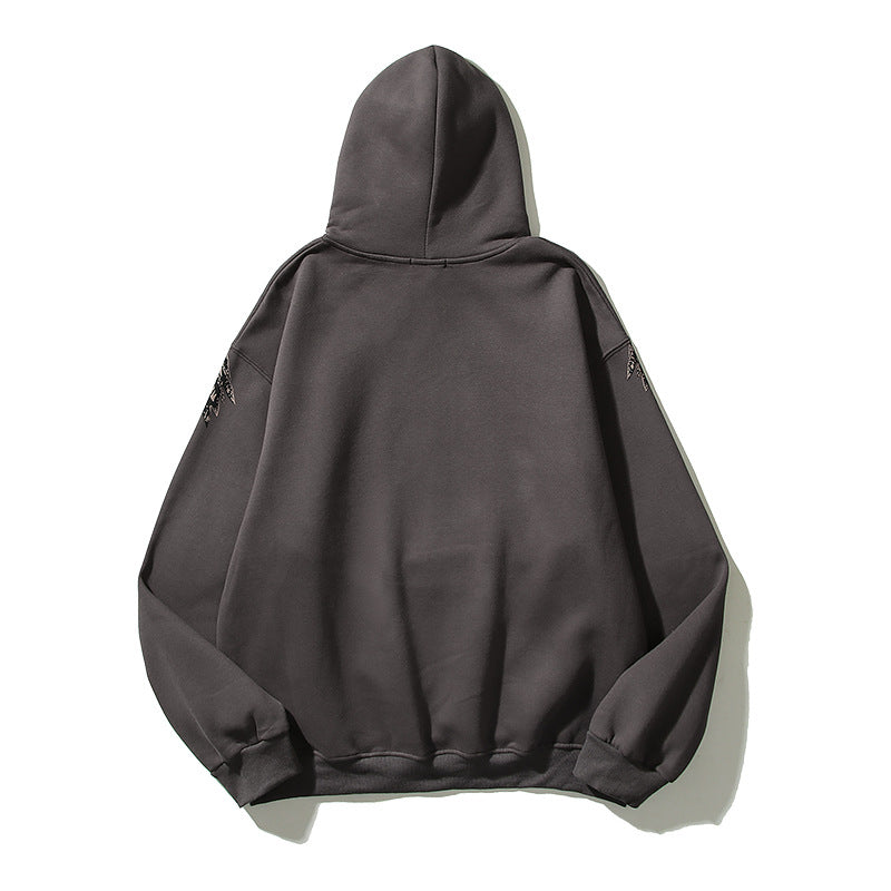 Kanye West Sunday Service Hoodie Autumn And Winter Rep Eagle Dog Printed Hoodie Fleece Lined