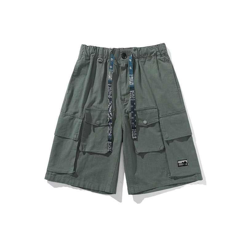 Men Shorts Summer Men's Decorative Casual Retro Shorts