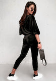 Velour Tracksuit Autumn and Winter Gold Velvet with Long-Sleeve Zipper Trousers Solid Color Casual Suit