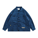 Man Fall Outfis Vintage Corduroy Casual Jacket Autumn Street BF Style Couple Turn-down Collar Coat Men