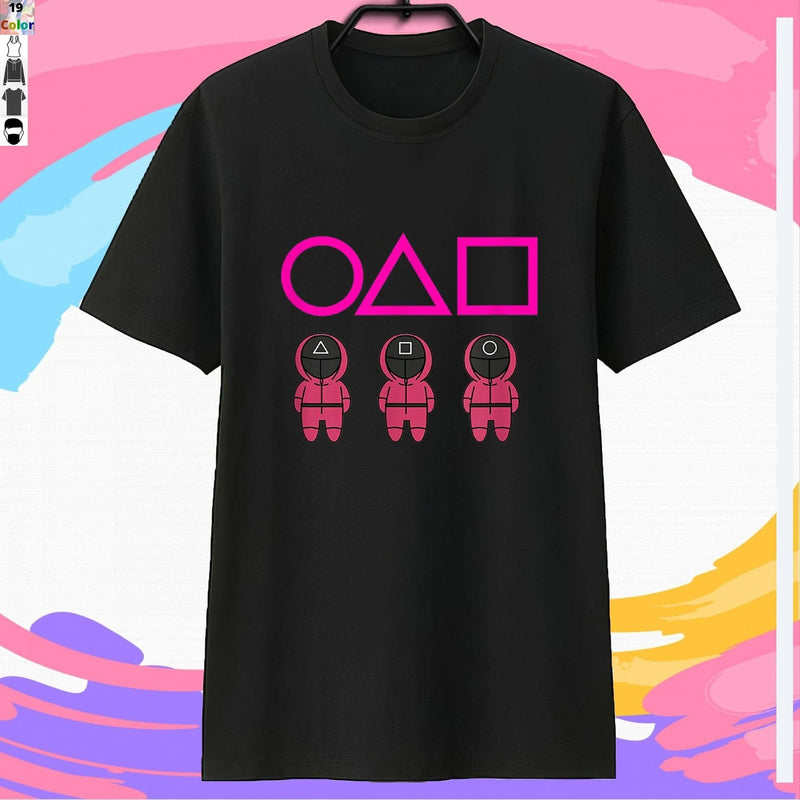Squid Game Costume Pattern Printed Short Sleeve Men's and Women's T-shirt