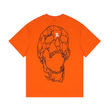 Skull T Shirt Skull Hip Hop Orange