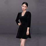 Maxi Burgundy Dress Formal Winter Fashion Dress for Women