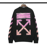 Off White Sweatshirts Fall/Winter Arrow Print Round-Neck Pullover