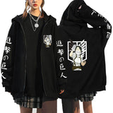 Anime Hoddies Anime Attack on Titan Zipper Sweater Leisure Sports Sweater Coat