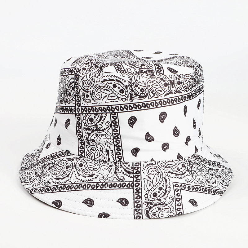 Bucket Hat Fishing Cap Cotton Print Fisherman Hat Printing Outdoor Sun-Shade Sun Protection Bucket Hat