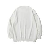 Men Sweater Character Printed Sweater Men's Loose round Neck Sweater Trendy Pullover