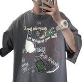 Men T-Shirts round Neck Little Bear Cartoon Half Sleeve