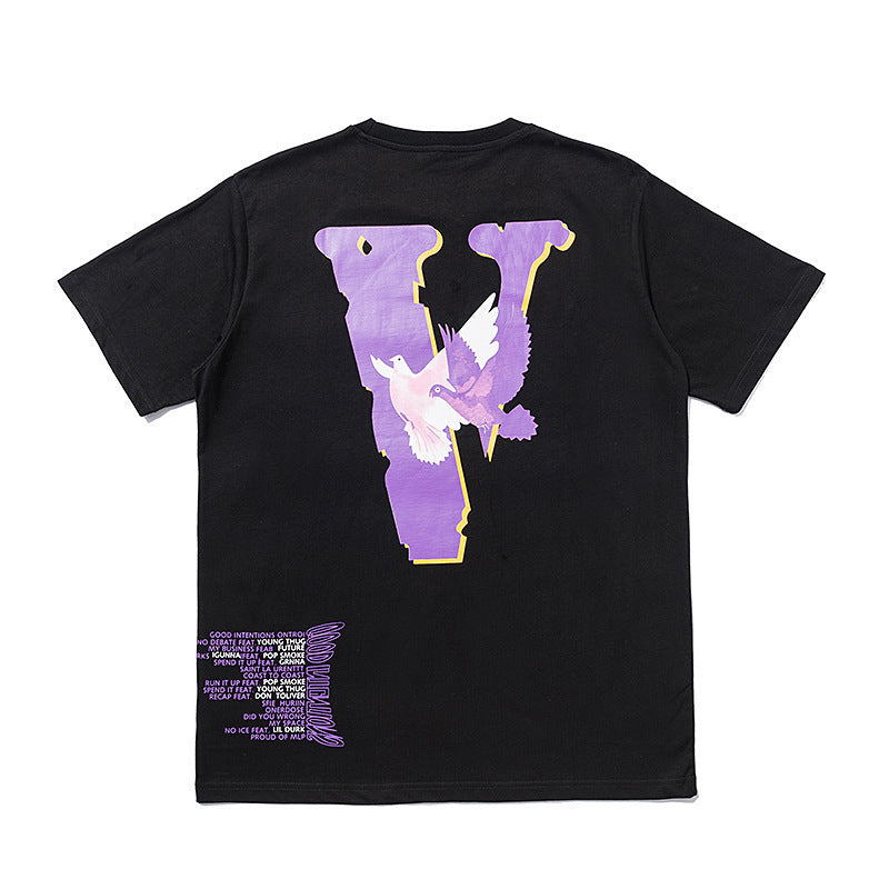 Pop Smoke Vlone Hawk Em T Shirt Printing