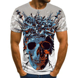 Skull T Shirt 3D Digital Printing Skull Digital Printing 3D Short Sleeve T-shirt