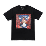 Vlone T Shirt Summer Large V Short Sleeve T-Shirt Hip Hop Half Sleeve
