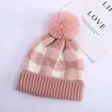 Red Beanie Hat Cotton Wool Hat Wool Fashion Plaid