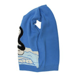 Men Sweater Cartoon Penguin Jacquard Sweater Vest Coat Men Sleeveless Sweater Vest