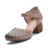 Highway Flat Sandals Summer Breathable Hollow Out Hole Sandals Women