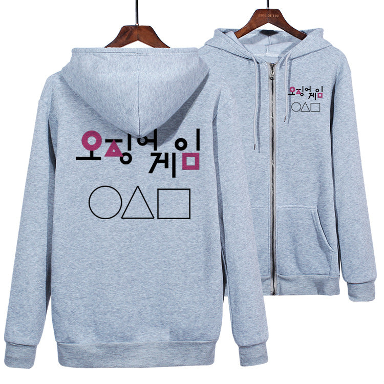 Squid Game Costume Digital Creative Printing Zipper Sweater