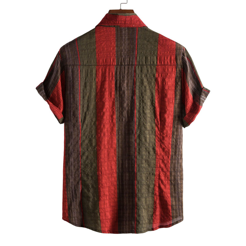 Camp Collar Shirt Lapel Print Shirt
