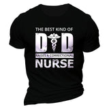 Man T Shirt Cotton round Neck Heat Transfer Patch Short Sleeve Shirt