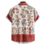 Camp Collar Shirt Ethnic Print