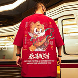 Men T-Shirts Loose Half-Length Sleeves