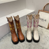 Beth Dutton Shoes Fall/Winter Cowboy Boot Mid-Calf Platform Martin Boots Knight Boots