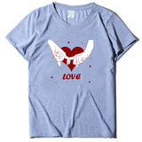 Valentine 'S Day T Shirt T-shirt Short Sleeve Love Printed Summer