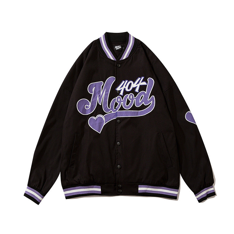 Man Fall Outfits Autumn Jacket Loose Embroidered Sports Baseball Uniform Jacket