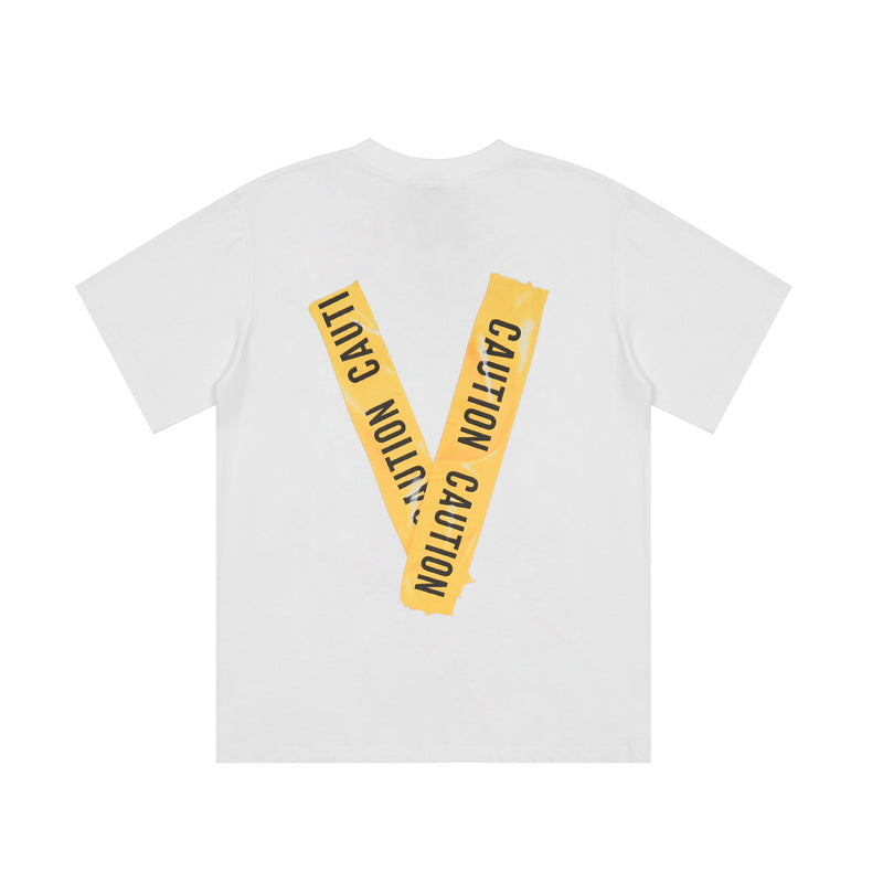 Vlone T Shirt Spring And Summer Printing Color Contrast Loose Base T-Shirt