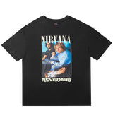 Nirvana T Shirt Retro Distressed Rock Loose Casual Vintage